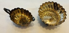 Antique Silverplate Creamer & Sugar Bowl Ribbed Swirl Pattern Tea Set Edwardian