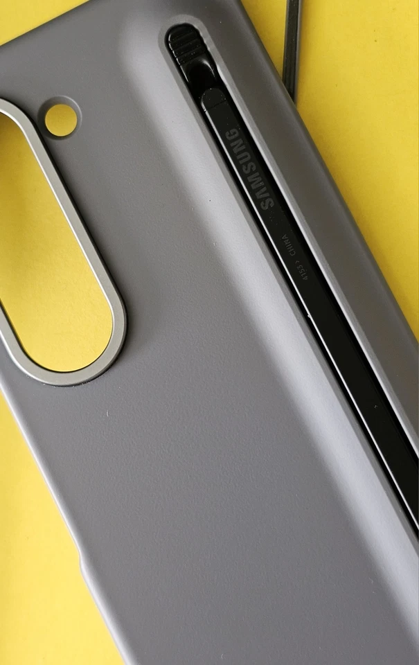 Чехол для телефона Samsung Galaxy Z складной 6 со встроенным слотом для ручки S | серый - Изображение 3 из 4