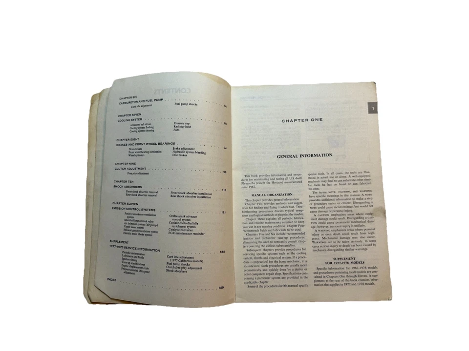 普利茅斯梭子鱼愤怒掸子 1967 - 1978 年商店维修服务手动发动机指南 — 第 4/4 张图片