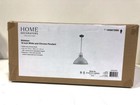 New ListingHome Decorators Shelston 16 in. 1-Light Chrome with White Shade Pendant New
