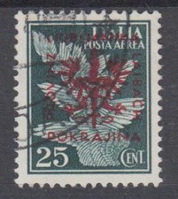 LAIBACH - AIR OVERPRINT 1944 Mi.: 21 - canceled - tested ERCEGOVIC BPP