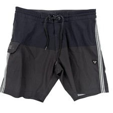 Vissla Board Shorts Mens 32 Black Colorblock Quick Dry Surf Swim Trunks Stretch