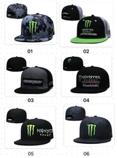 Unisex SnapBack Hat Flat Brim Kawasaki / Monster Moto/ Supercross Racing