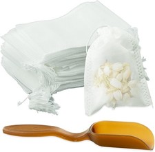 300 Pcs Disposable Tea Filter Bags, 6.94x9.05cm Drawstring Seal Filter Tea Bags 0.03 per strip