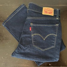 Levi's Denim 724 High Rise Straight Leg 29 Dark Wash Indigo Stretch Blue Jeans