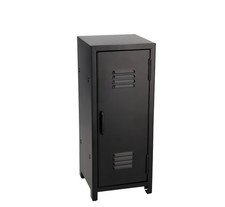 10.6 Tall Mini Metal Desktop Locker Black Desk Organizer Cabinet NEW