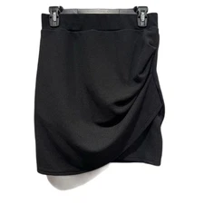 NWT Pencil Skirt Women Large Stretch Black Slimming Ruched Business Career Wear