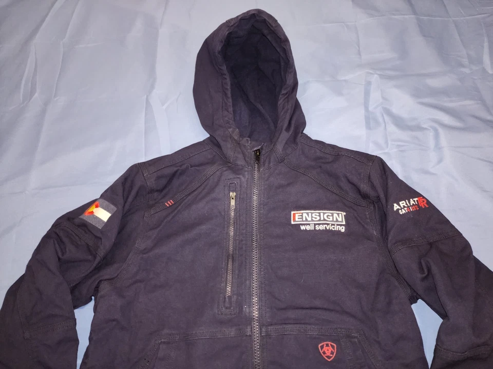 ARIAT FR RESISTENTE AL FUEGO POLAR FORRADO DURALIGHT ROPA DE TRABAJO ELÁSTICA CANVA CON CAPUCHA... Foto 4 de 4