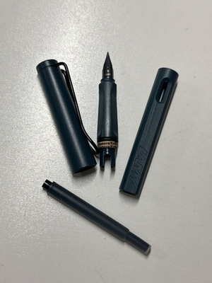#ad #ad LAMY Safari Fountain Pen Petrol Medium Nib Black Ink Catridge NO BOX $18.99