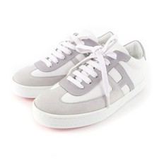 Pristine HERMES sneakers boomerang white leather Women 35