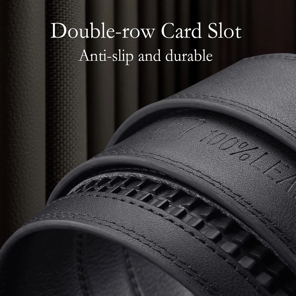 Cinturones de hombre, cinturón de cuero para hombre cinturón de vestir informal vintage cinturón negro Foto 3 de 4