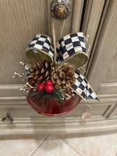 McKenzie Child INSPIRED Jingle Bell Door Hanger Christmas Decor