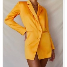 House of CB Sophia Mango Oversized Blazer Dress Size Small