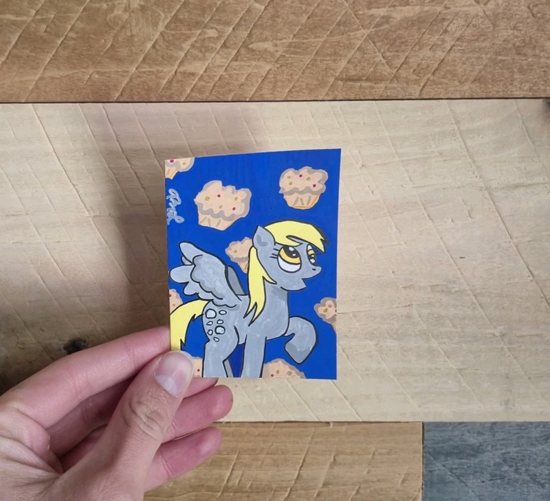 ACEO Original Derpy Hooves Fan Art MLP OOAK ATC Miniature Art annamaes.artistry 