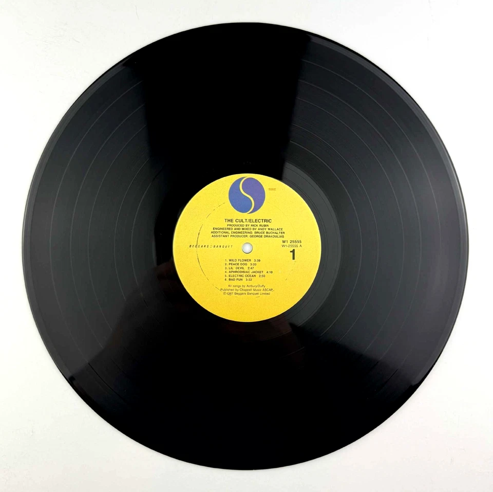 The Cult Electric vinyl record LP 80s Classic Rock Sire Heavy Metal 1987 EX - Imagem 2 de 4