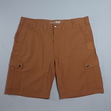 Carhartt Rugged Flex Ripstop Cargo Work Shorts Mens 44 Brown Relaxed Fit