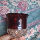 Ruby Red Flash Glass Souvenir of Diamond Lake Michigan — photo 3