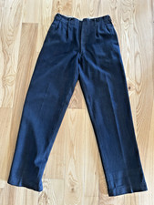 Vintage 1930s Mens Wool Stripe Pants Slacks Small Size 27x29.5