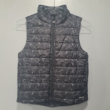 Chaleco acolchado ecuestre Kerrits Performance negro blanco estampado de caballo para mujer L