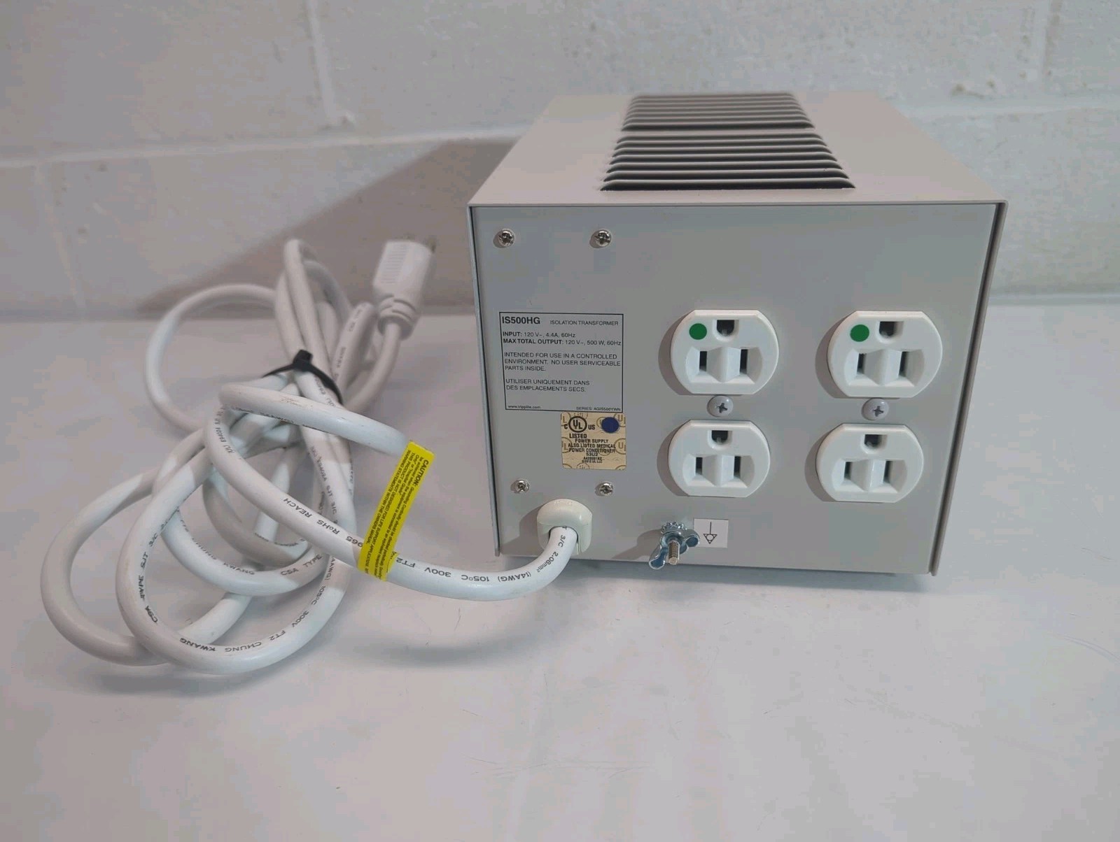 Tripp Lite IS500HG Isolation Transformer 500W 4-Outlet 120V