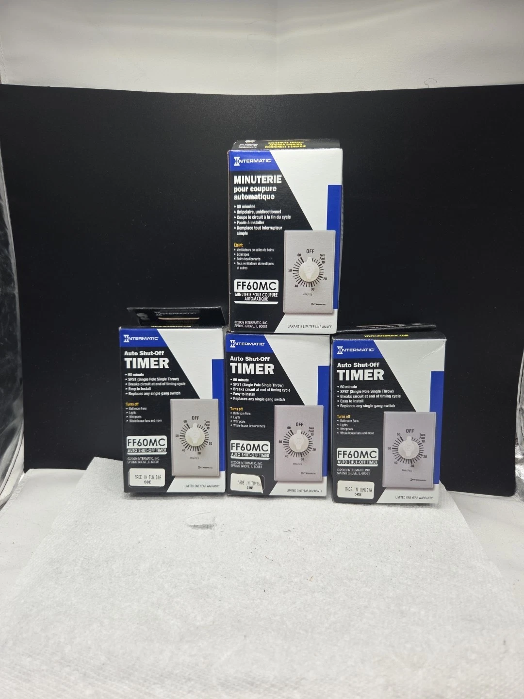 Intermatic FF60MC Automatic Shut off 4 Timer Wall Switches New In Boxes