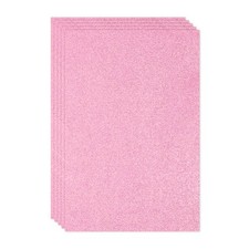 5 Sheets 2mm Glitter Foam Sheet EVA Paper with Back Adhesive, Pink