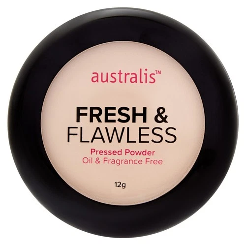 New Australis Ac Fresh And Flawless Pressed Powder Makeup - Light Beige Matte