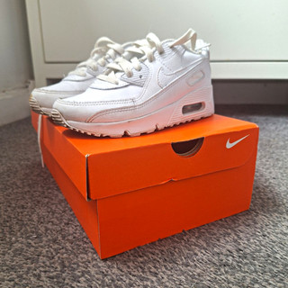 Nike Air Max 90 White Unisex Kids Trainers UK 12.5 US 13C CD6867 100. ( No Box (