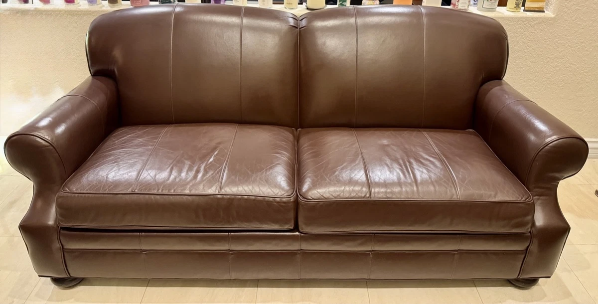 Ethan Allen Leather Sofas, Armchairs & Couches for sale - eBay