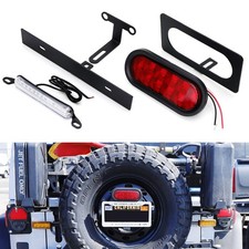 Rear Spare Tire Mount License Platethird Brake Kit For 2007-17 Jeep Wrangler Jk