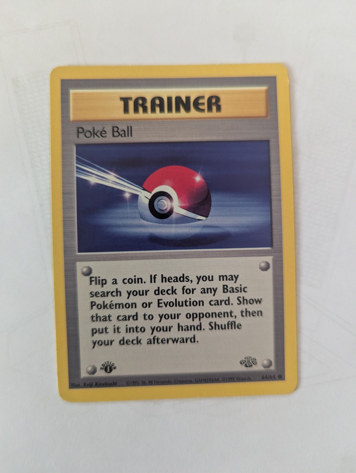 Pokemon TCG - Poke Ball 64/64 1st Edition Trainer - Jungle - LP