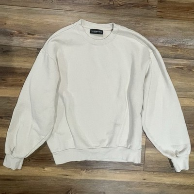 Aritzia TNA Cozy The Super Fleece Cream Crewneck Sweatshirt Size 2 Small Relaxed