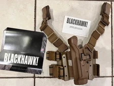 Blackhawk Serpa Holster Beretta 92F Drop Leg Coyote Tan 430504CT-L LEFT HAND