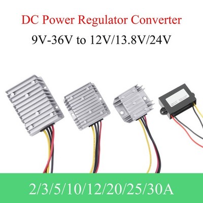 DC DC 9V/18V-36V auf 12V/13.8V/24V Spannungswandler Converter Stepdown Konverter
