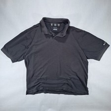 Nike Golf Men's XL Black Dri-Fit Embroidered Swoosh Short Sleeve Polo Shirt
