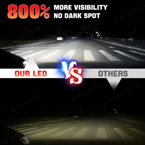 For Chevrolet Trax 2019 2020 6000K LED Headlight High Low Beam Fog Light Bulbs - Picture 5 of 16