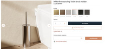Crosswater MPRO Brushed Nickel Freestanding Toilet Brush & Holder