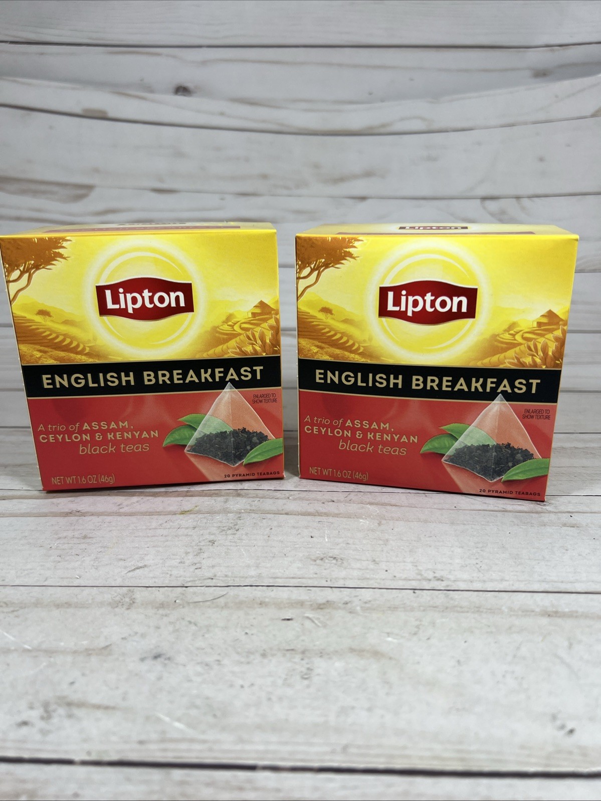 Lipton English Breakfast Black Tea 20 Pyramid Bags Assam Ceylon  (2Pack) 2/26