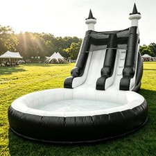 24FT Commercial PVC Inflatable Water Slide With Dart Target Blower For Kids
