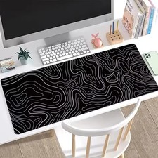 Topographic Gaming Mouse Pad Large Keyboard Desk Mat