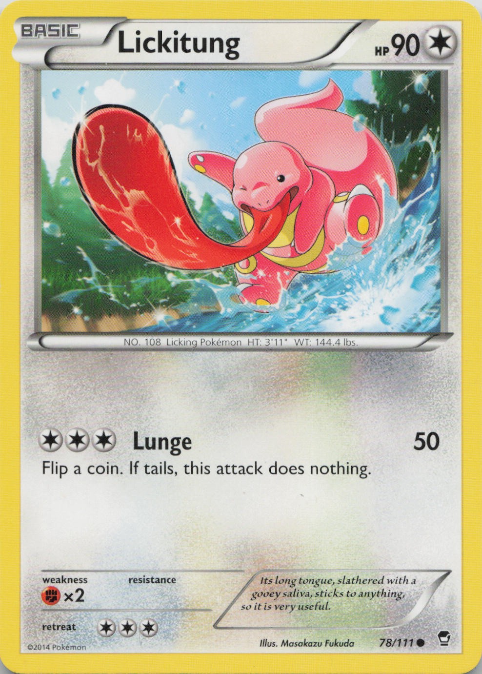 Lickitung 78/111 Common Furious Fists Pokemon Near Mint