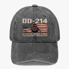 DD-214 Military Veteran Hat American Flag Soldier Pride Baseball Cap Unisex