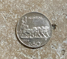 50 centesimi 1924 Leoni VEIII  Capsula OMAGGIO