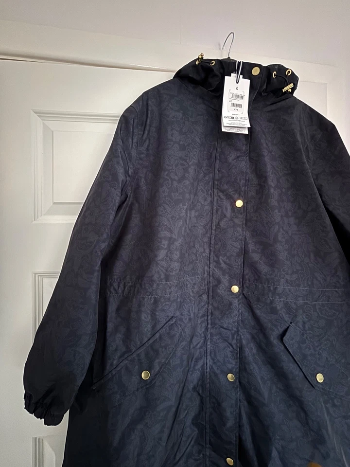 JOULES Holkham Navy Tonal Waterproof Packable Raincoat UK20 BNWT RRP £75 - Image 3 of 4