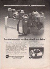 Leitz Leica R3 MOT Vintage Camera Print Ad 1980 Black White