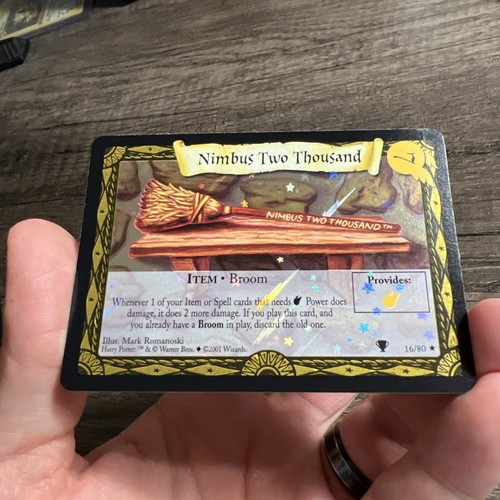 Harry Potter Nimbus Two Thousand 16/80 Foil Rare Holo Quidditch Cup Card - Picture 4 of 7