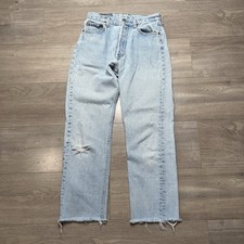 VTG Levis 501 Jeans Womens Made in USA Button Fly Straight 90s 27 X 27