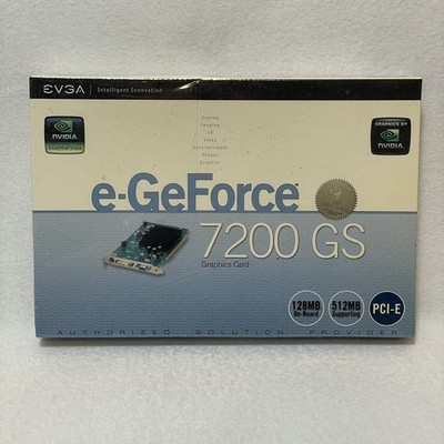 NEW Sealed EVGA NVIDIA e-GeForce 7200GS 128MB DDR2 PCI-E Video Graphics Card GPU