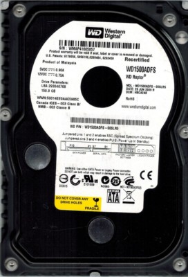 Wd1500adfd Western Digital WD1500ADFS-00SLR5 150GB RAPTOR DCM: HBCA2AB | eBay