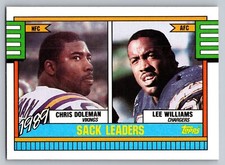 1990 Topps #193 Chris Doleman / Lee Williams League Leaders